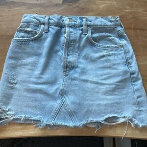Agolde light denim mini skirtt